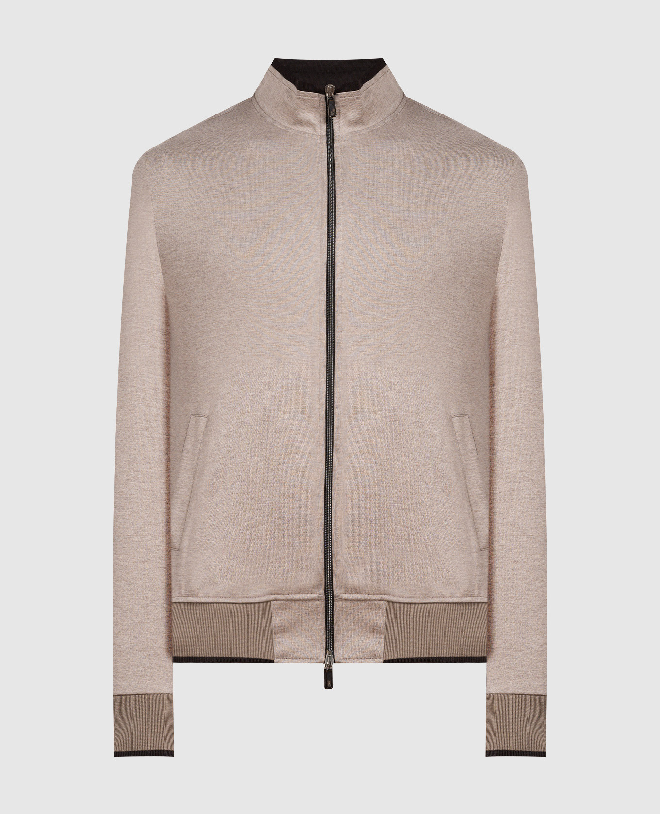Beige sports jacket with silk capobianco