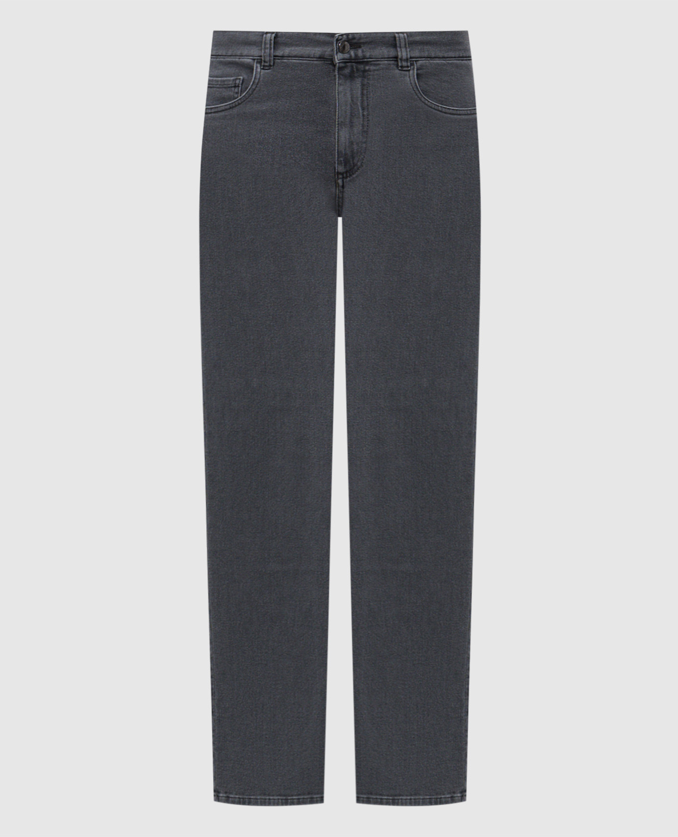 Grey jeans with logo patch Canali