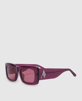 The Attico by Linda Farrow Marfa burgundy sunglasses ATTICO3C31