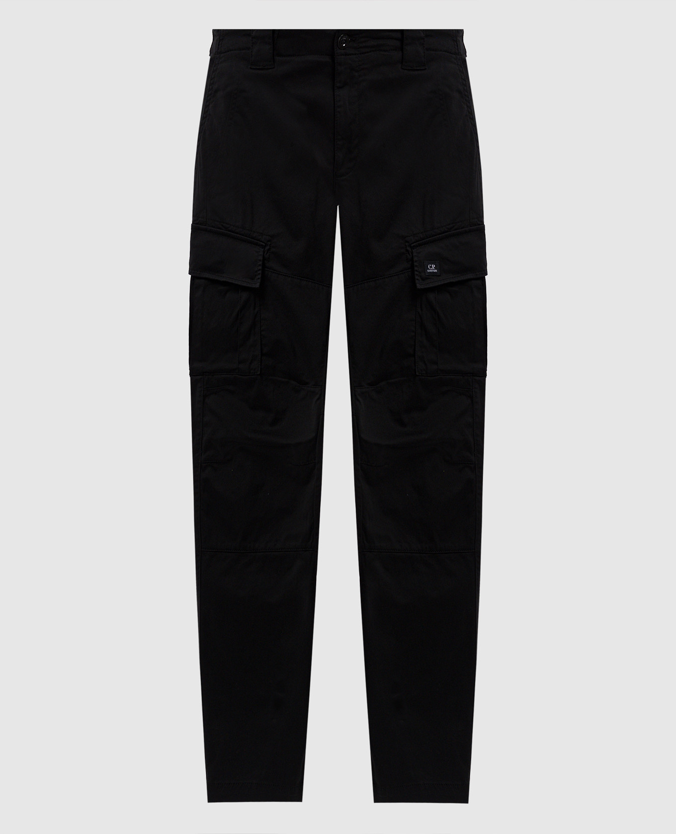 

Black cargo pants with logo patch C.P. Company