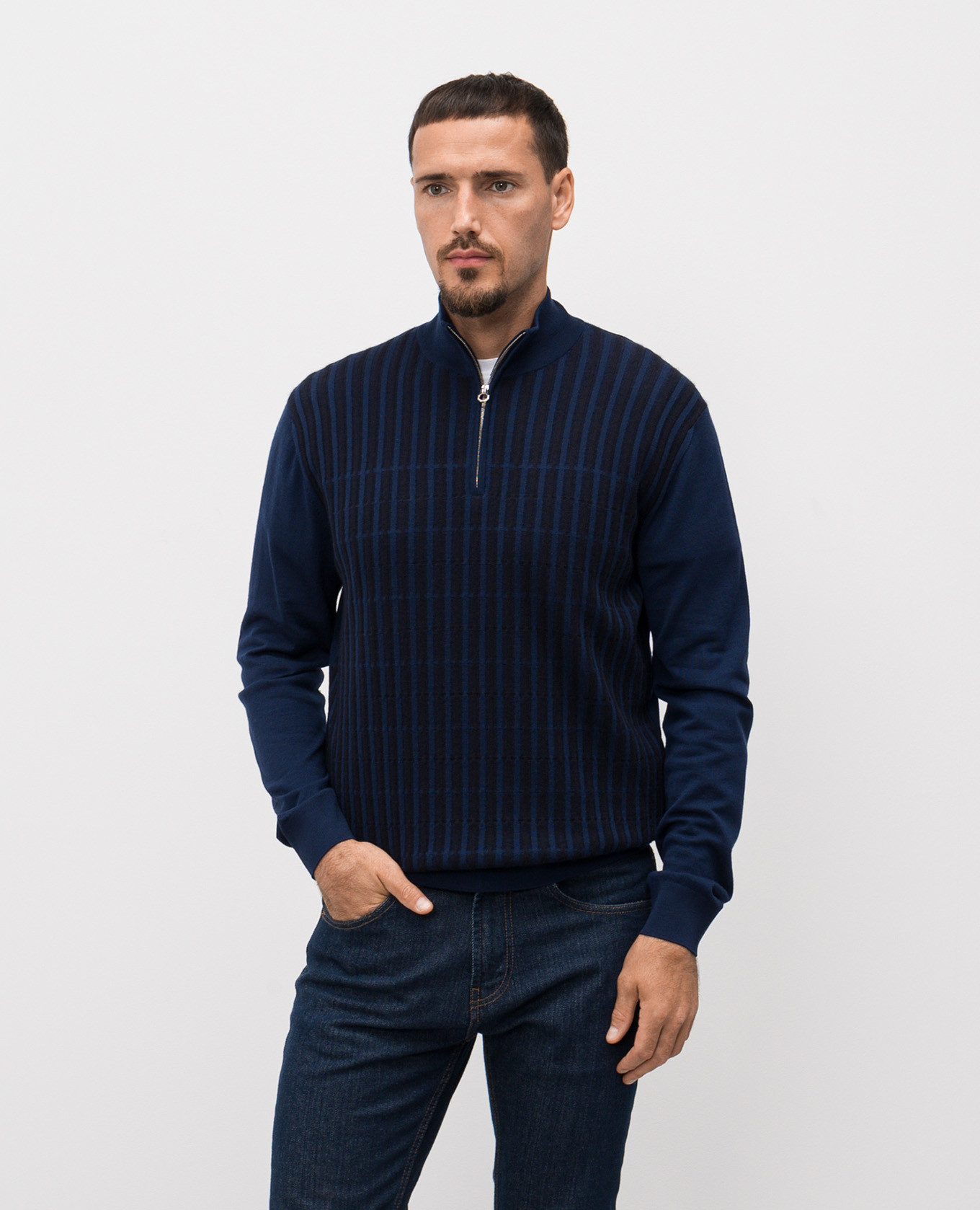 

Blue sweater made of wool, cashmere and silk Stefano Ricci