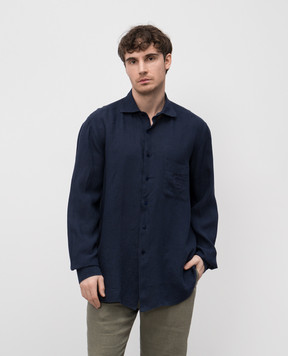 Stefano Ricci Blue linen shirt MC007893BX2922