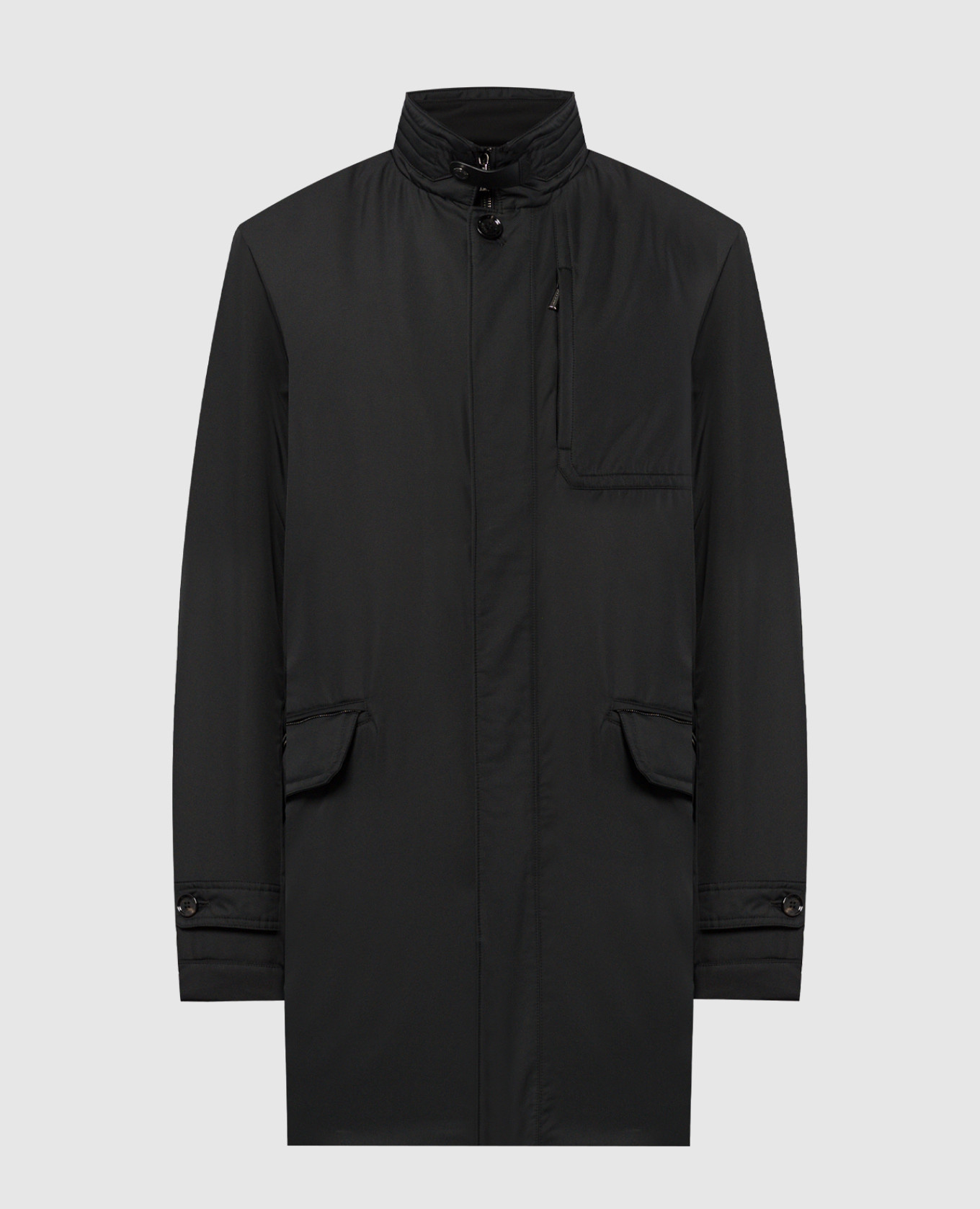 

Black down jacket with removable bar MooRER