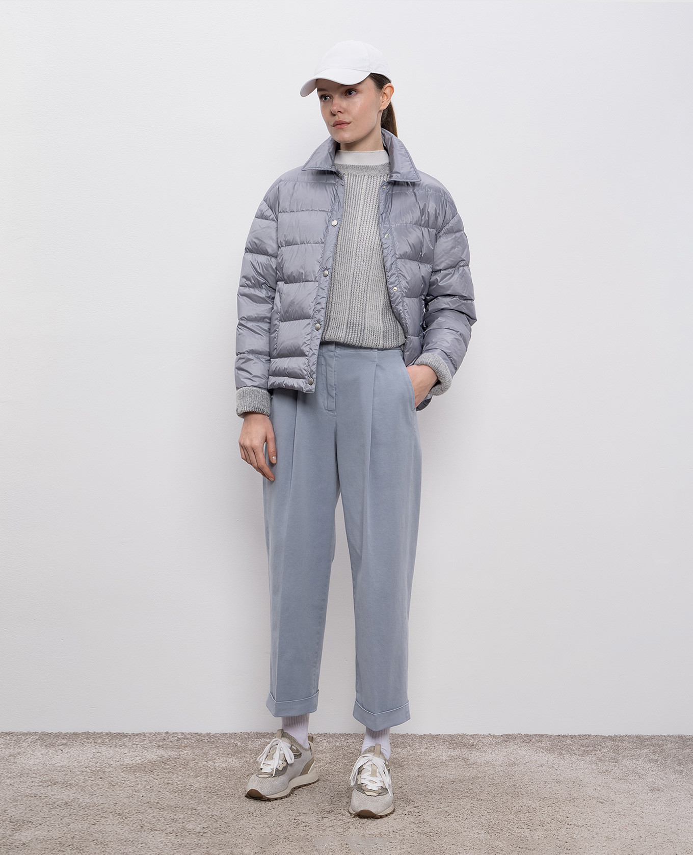 

Blue pants with lapels Peserico, Light blue