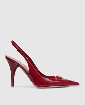 Valentino The Bold Edition red patent leather slingbacks with logo 5W2S0JE0LHS