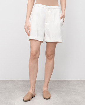 Lou Lou Studio SIMAI white shorts with linen SIMAI