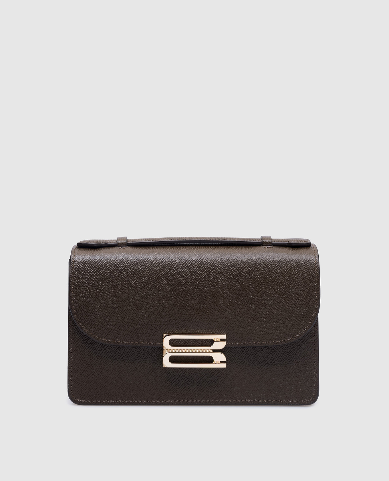 

Khaki leather bag with logo Victoria Beckham