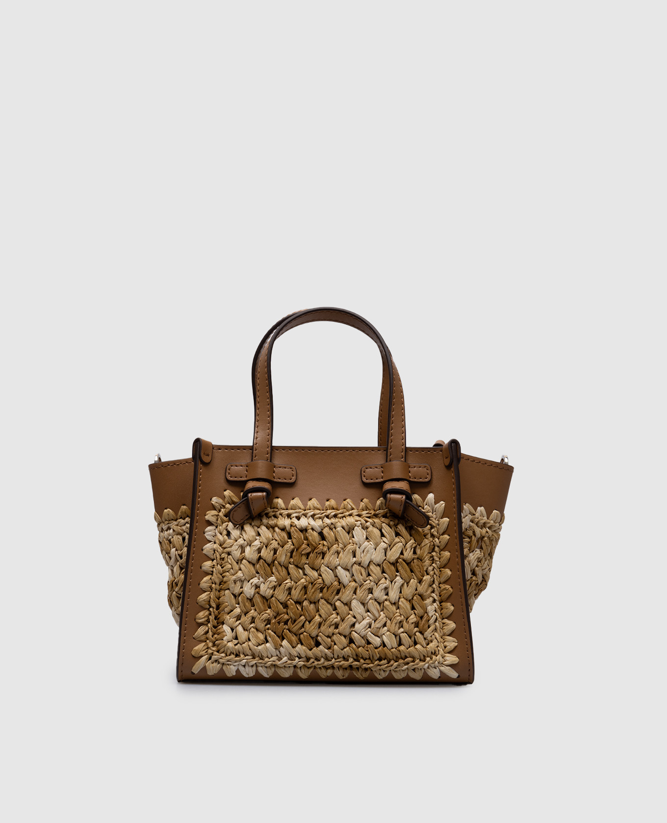 

Marcella beige combination woven bag Gianni Chiarini