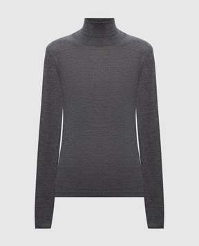 Brunello Cucinelli Gray cashmere and silk turtleneck M13800063