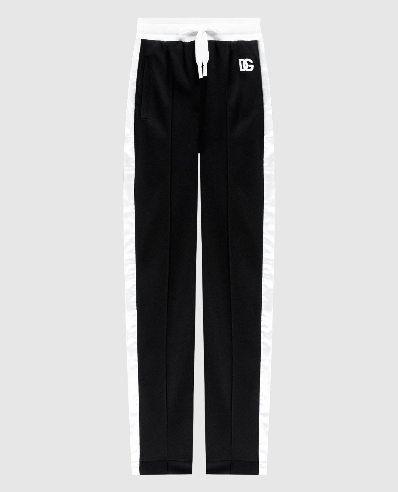 

Black sweatpants with embroidered logo monogram Dolce&Gabbana
