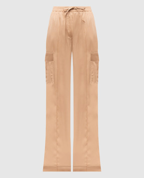 Tom Ford Beige silk cargo pants PAW632FAX881