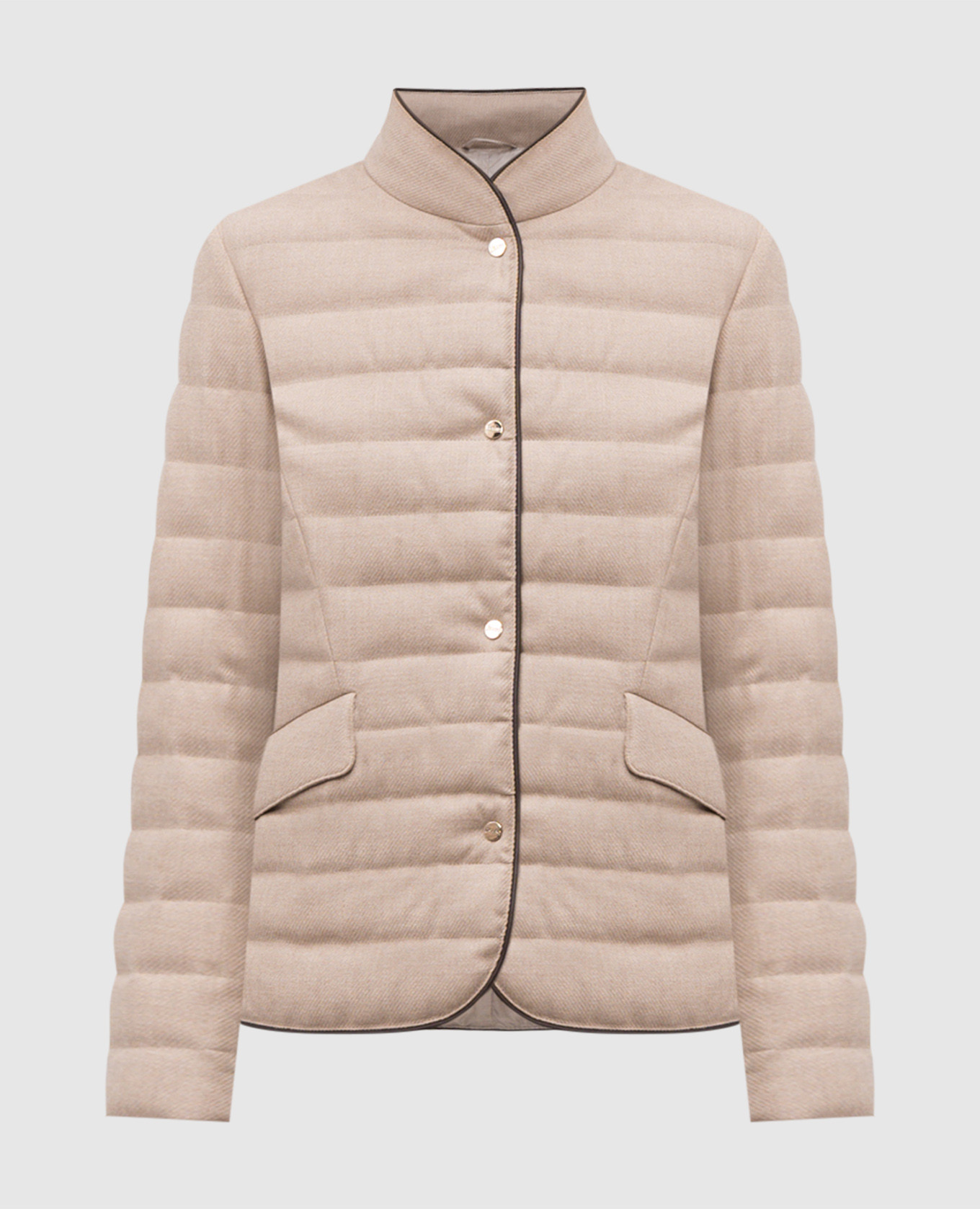 

Beige wool and silk down jacket Herno