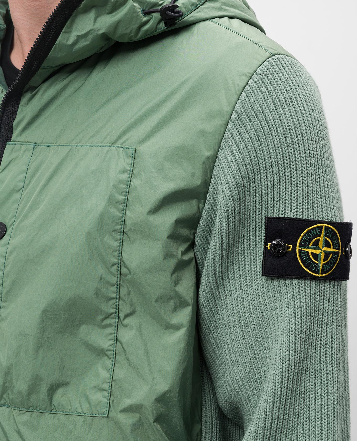 

Green jacket CRINKLE REPS R-NY Z with wool Stone Island