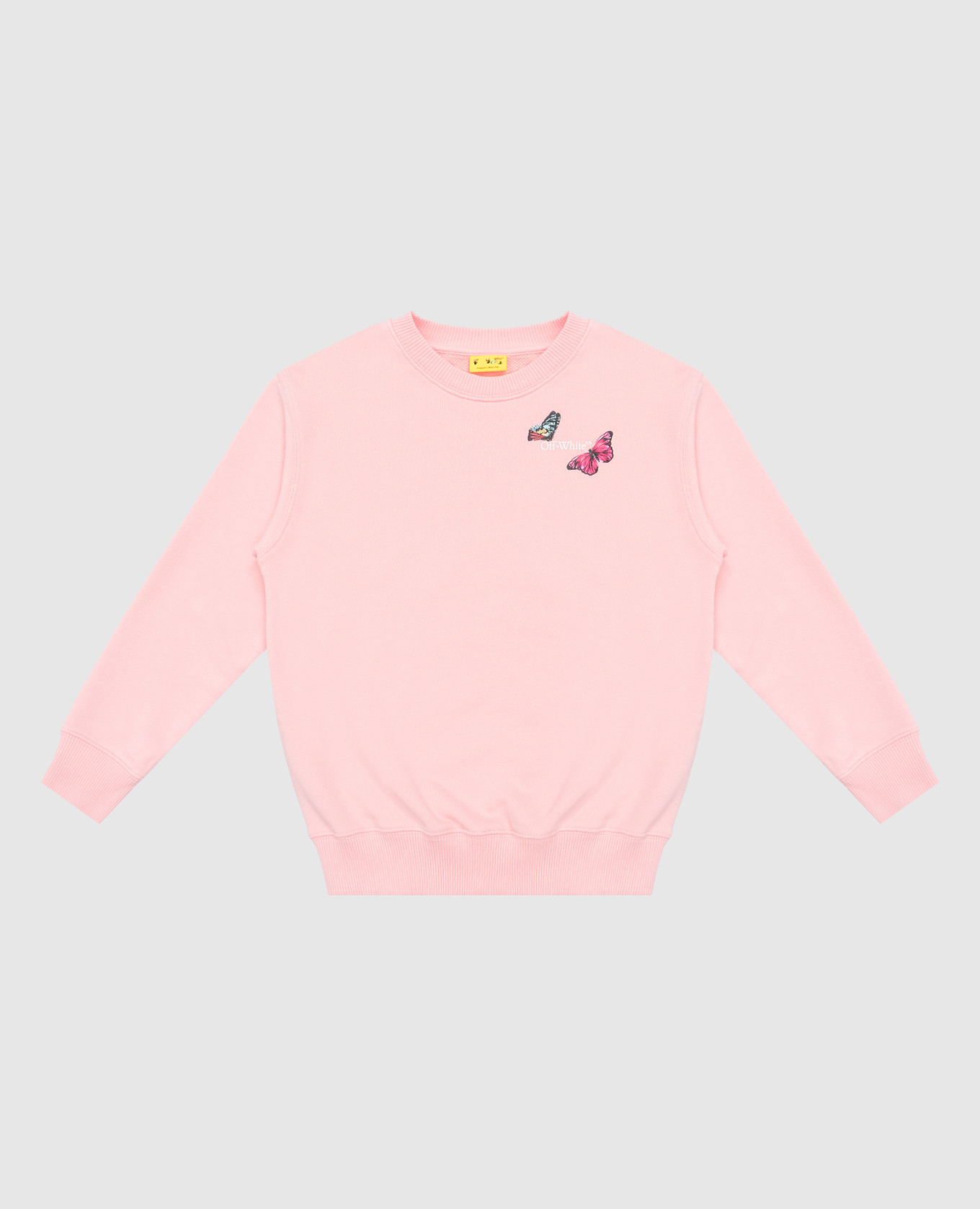 Children&#39;s pink Butterfly sweatshirt Off-White