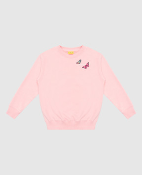 Off-White Children's pink Butterfly sweatshirt OGBA001S25FLE005