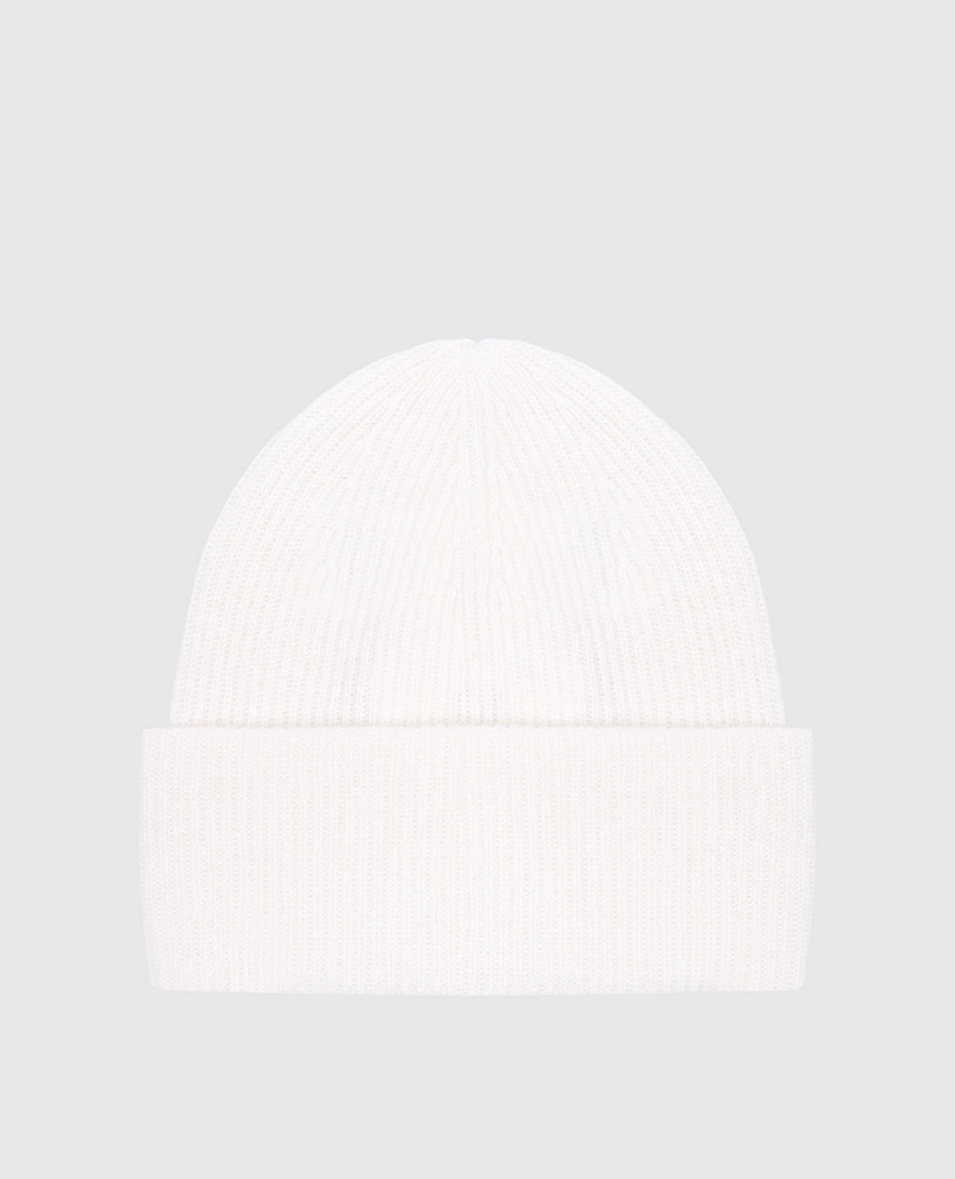 

White Stockholm cap made of cashmere with a rib LISA YANG