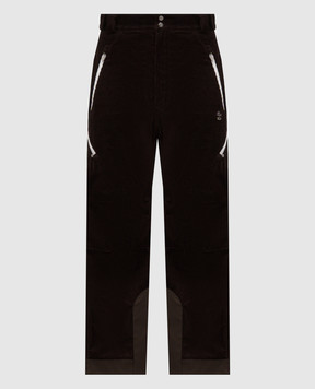 Brunello Cucinelli Brown corduroy ski pants with emblem MM180KP06