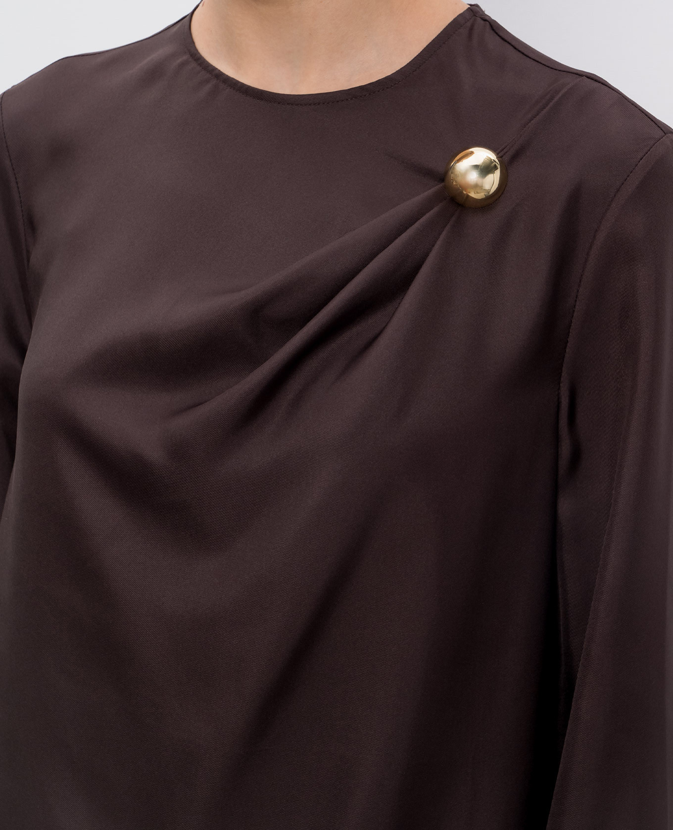 Brown AZAE silk blouse Loulou de Saison 5