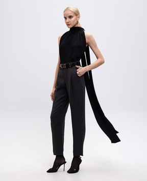 Jacob Lee Black silk blouse WTS023SS25B