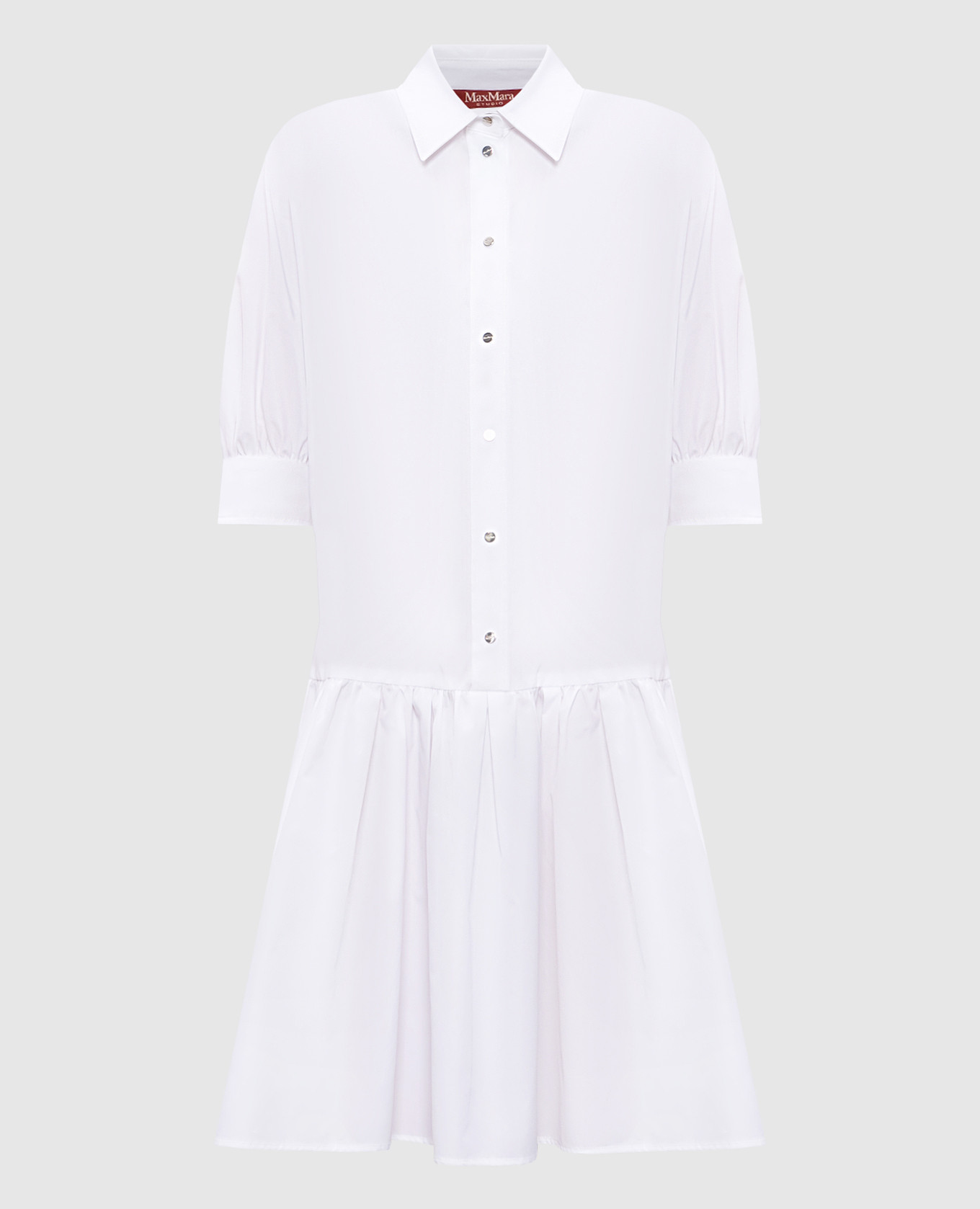

CARONTE white shirt dress with ruffles Max Mara