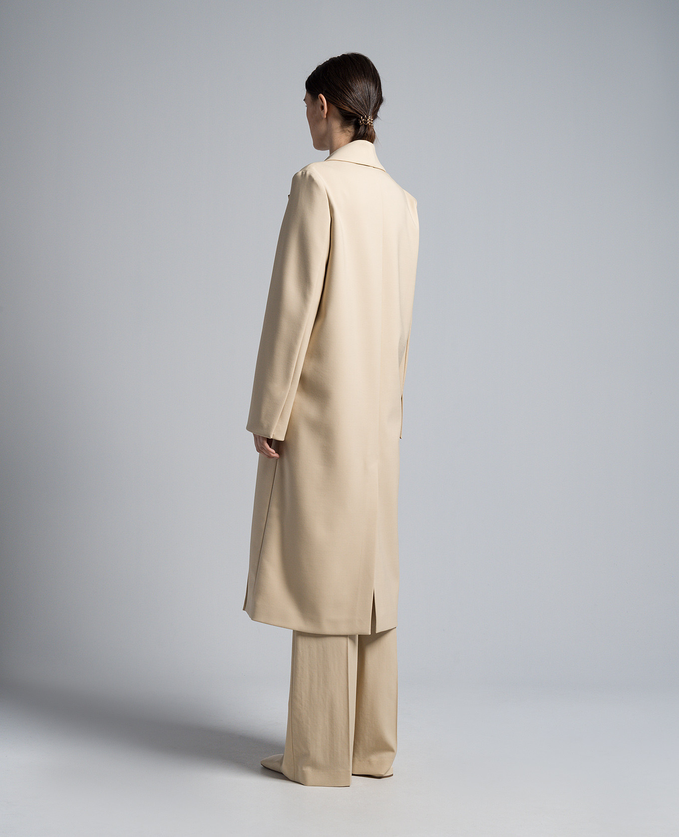 

Beige double-breasted coat made of wool JOSEPH