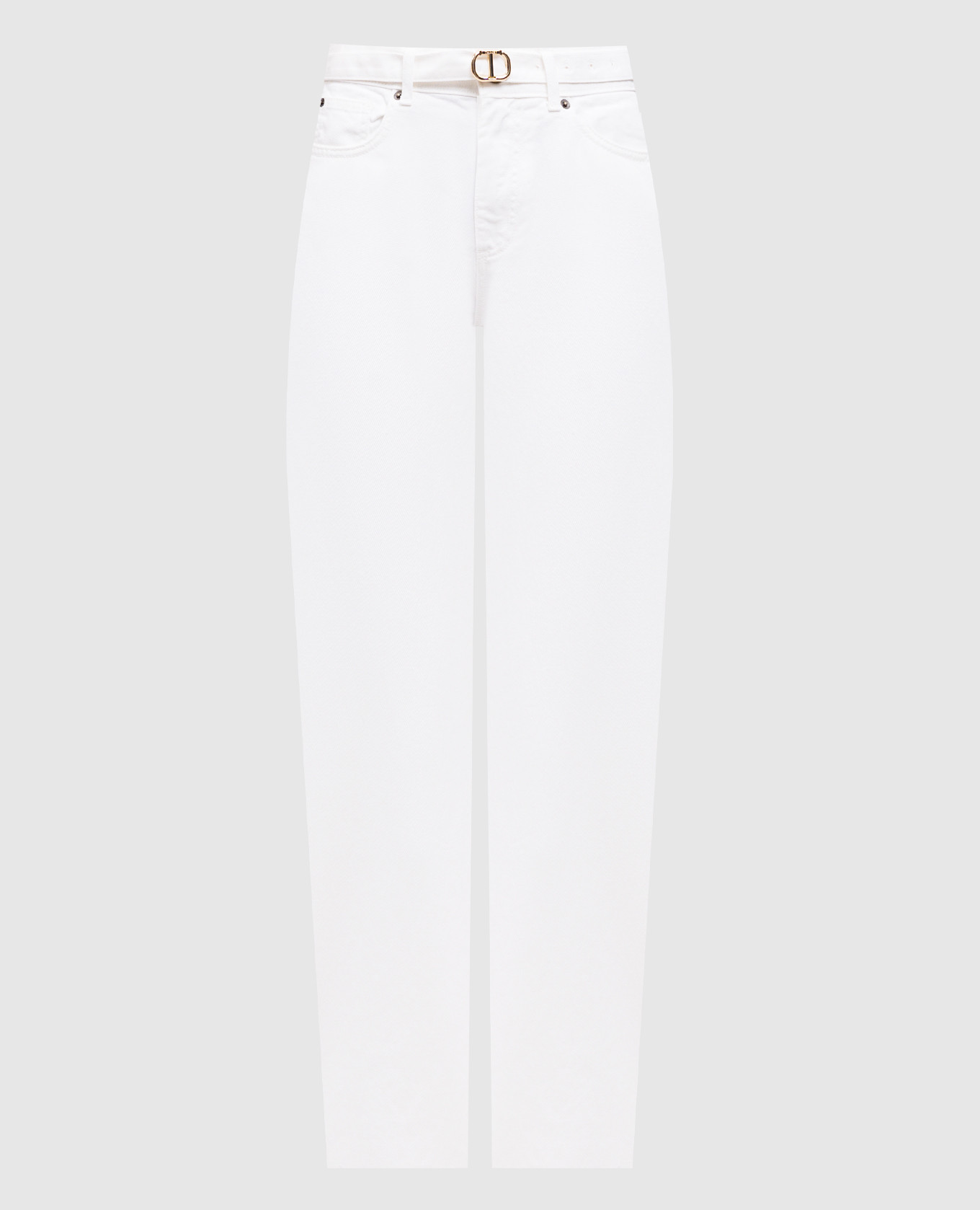 

White jeans with logo Twinset