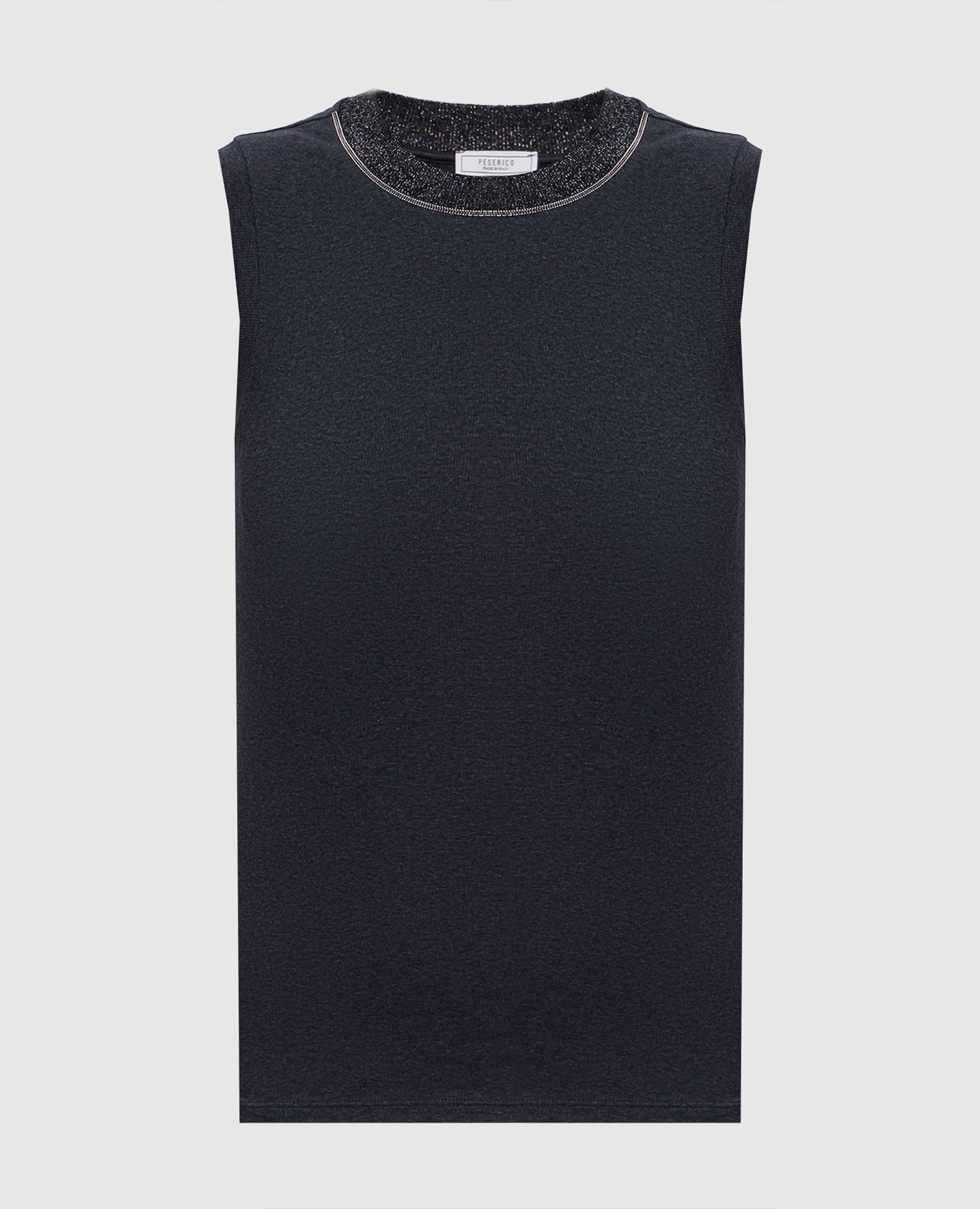 Gray top with monil chain Peserico