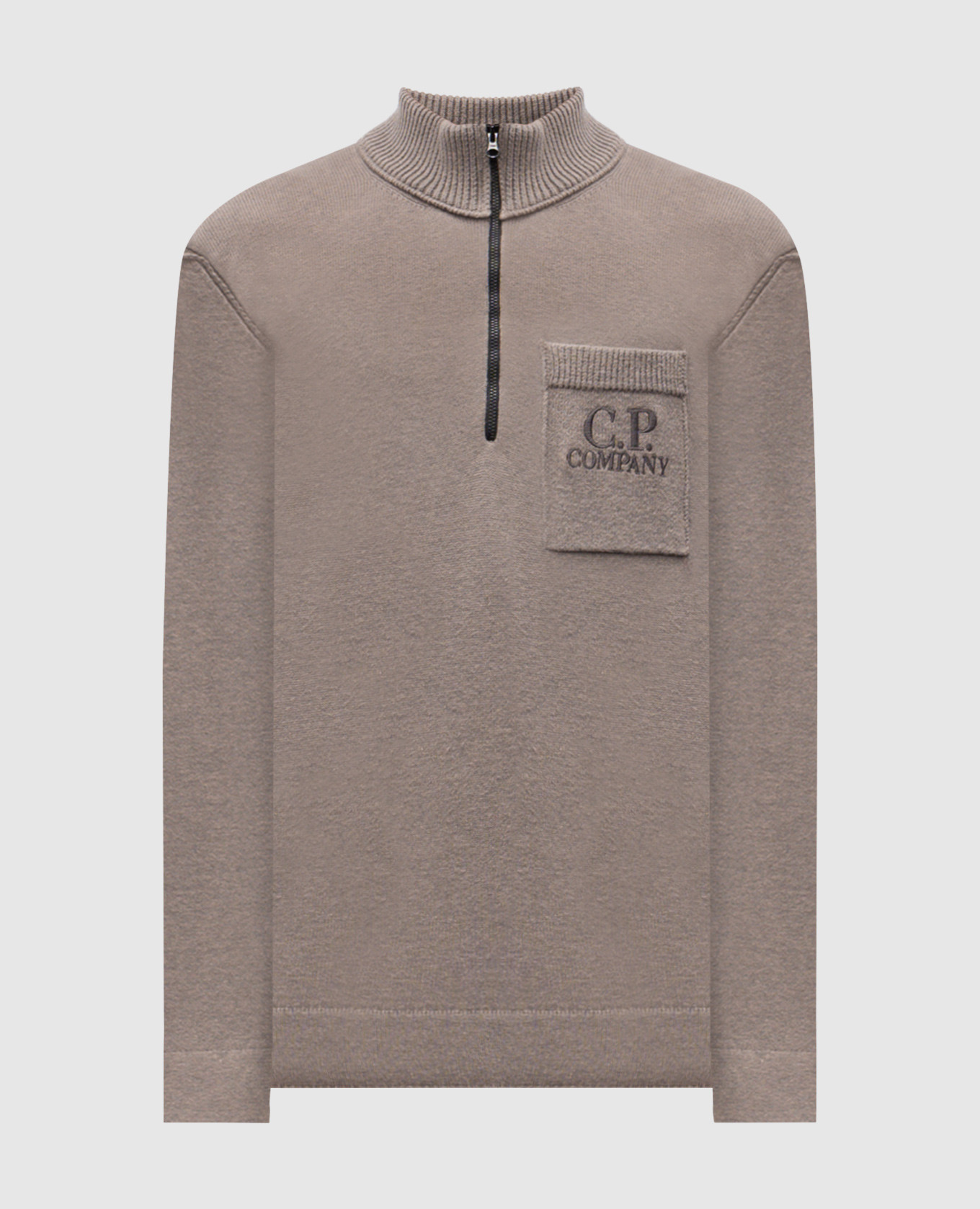 Gray sweater with zipper C.P. Company