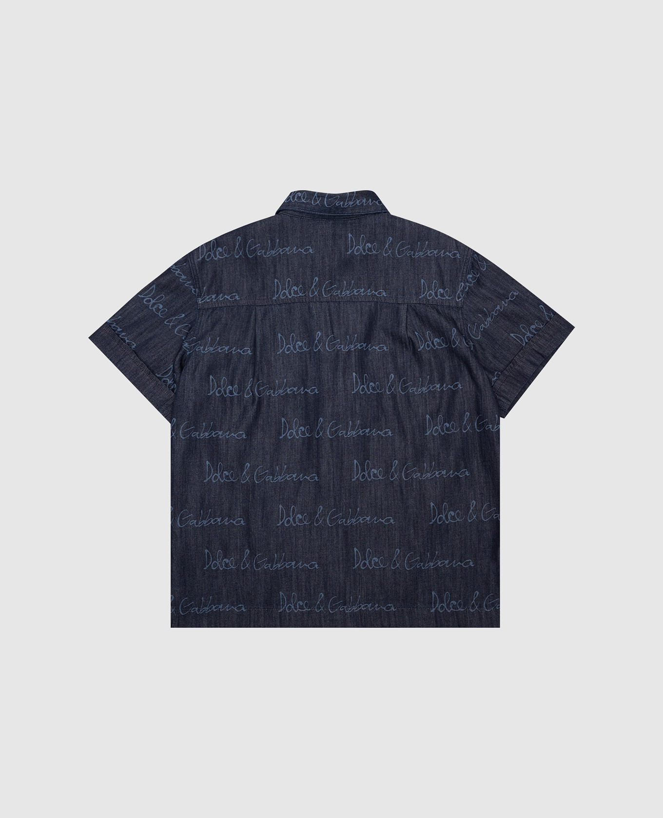 

Children's blue denim shirt with logo Dolce&Gabbana