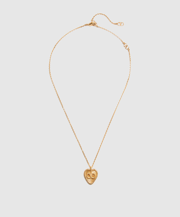 Valentino - FIL PERDU gold necklace with VLogo Signature