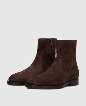 Brunello Cucinelli Brown suede boots MZUDERV716