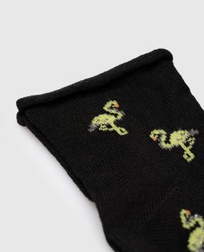 RiminiVeste Enrico Coveri children's black socks with a pattern PRETTY