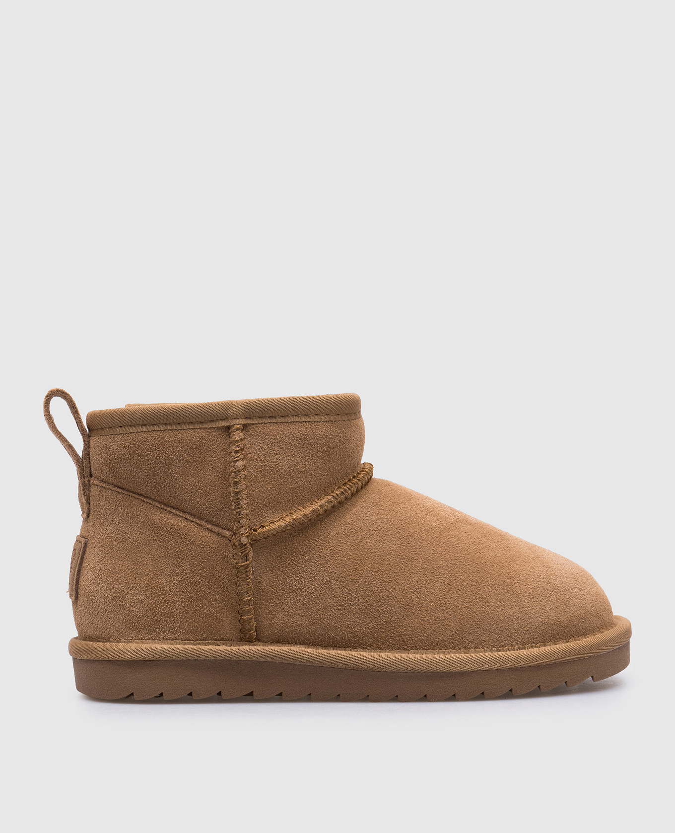 Kids brown suede logo ugg boots colors of california