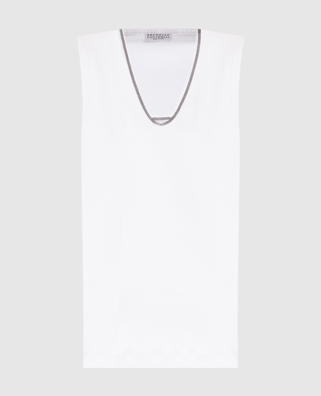 

White ribbed top Brunello Cucinelli