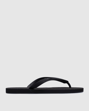 Vetements Black flip-flops with embossed logo UA66SL100Bw