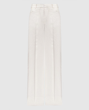 Tom Ford White striped wool and silk trousers PAW558FAX1158