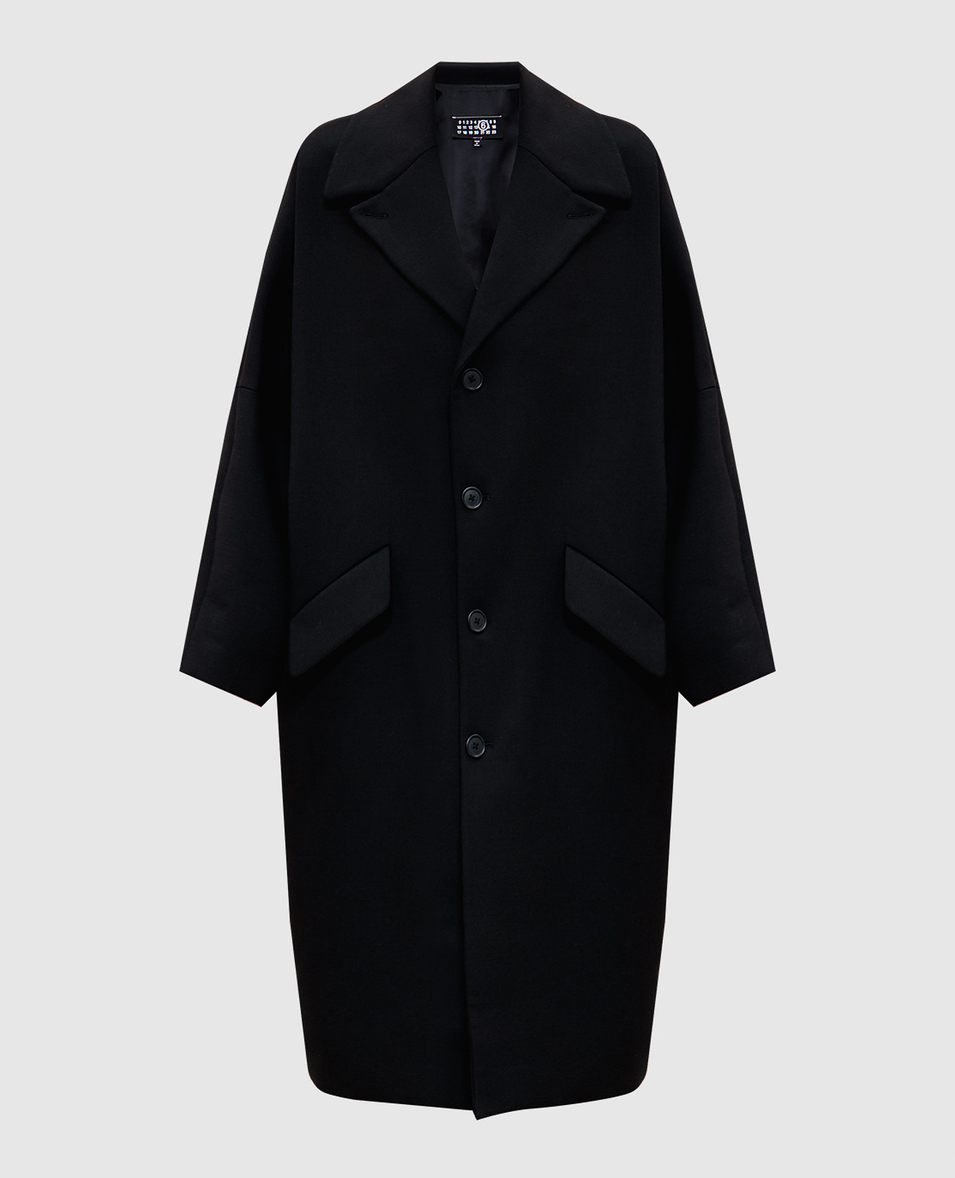 Black coat with wool maison margiela mm6