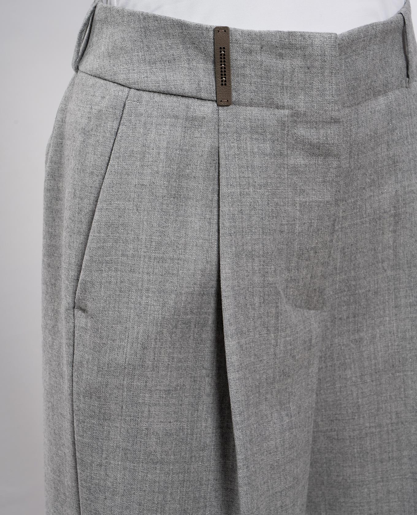 

Gray wool pants with lurex Peserico, Grey