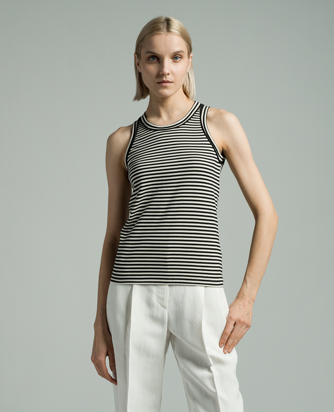 Striped top with monil chain Brunello Cucinelli 3
