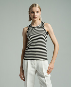 Brunello Cucinelli Striped top with monil chain ML929EH820