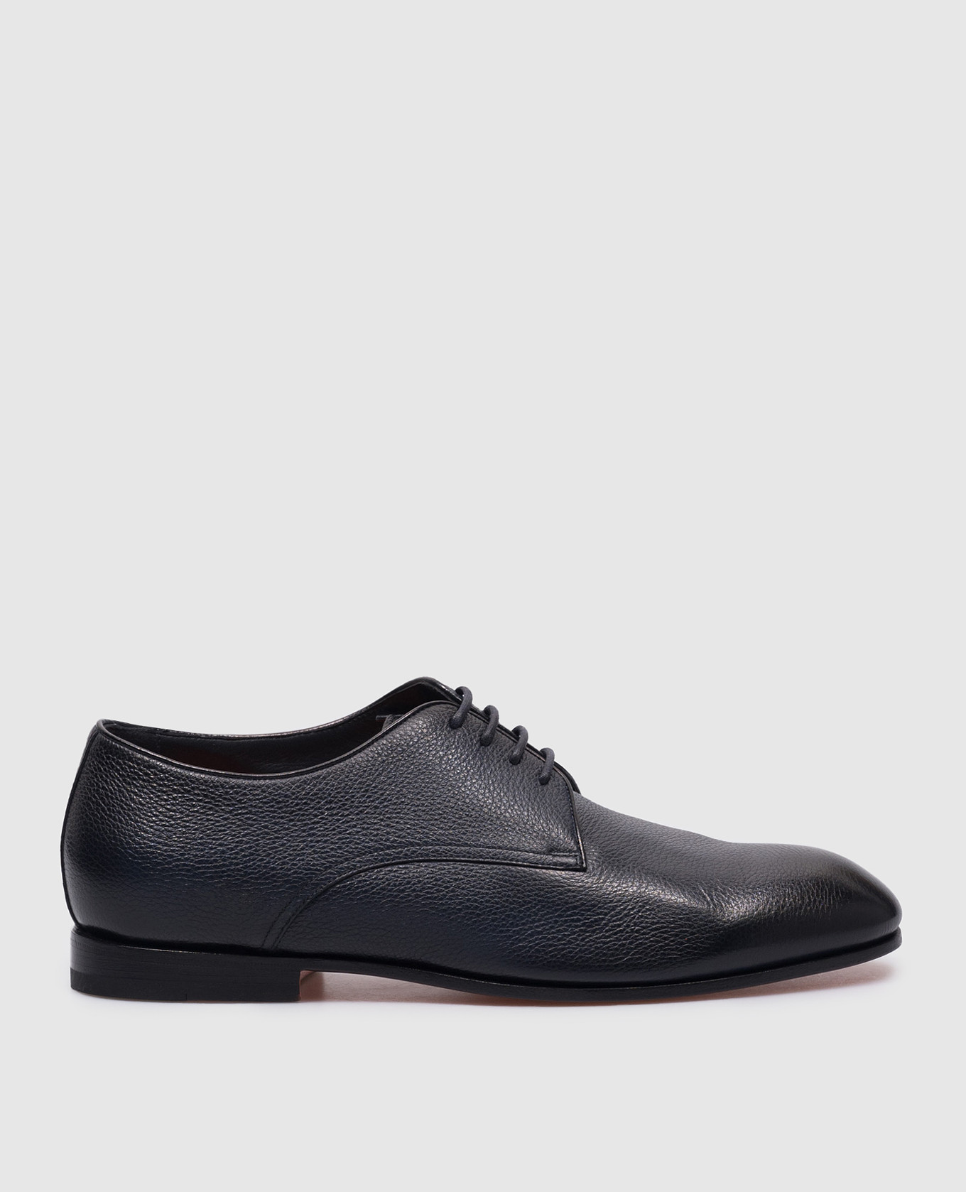 Blue leather derbies santoni