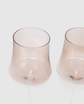 Brunello Cucinelli Set of red wine glasses made of Murano glass MLBICXMS04