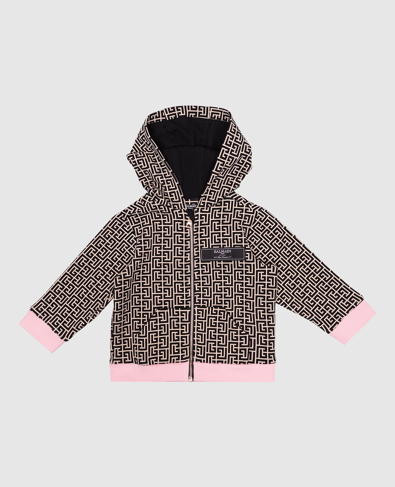 

Children's printed sports jacket with logo patch Balmain, Black