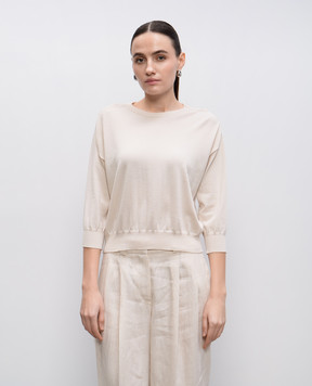 Peserico Beige jumper with monil chain S99816F1409173