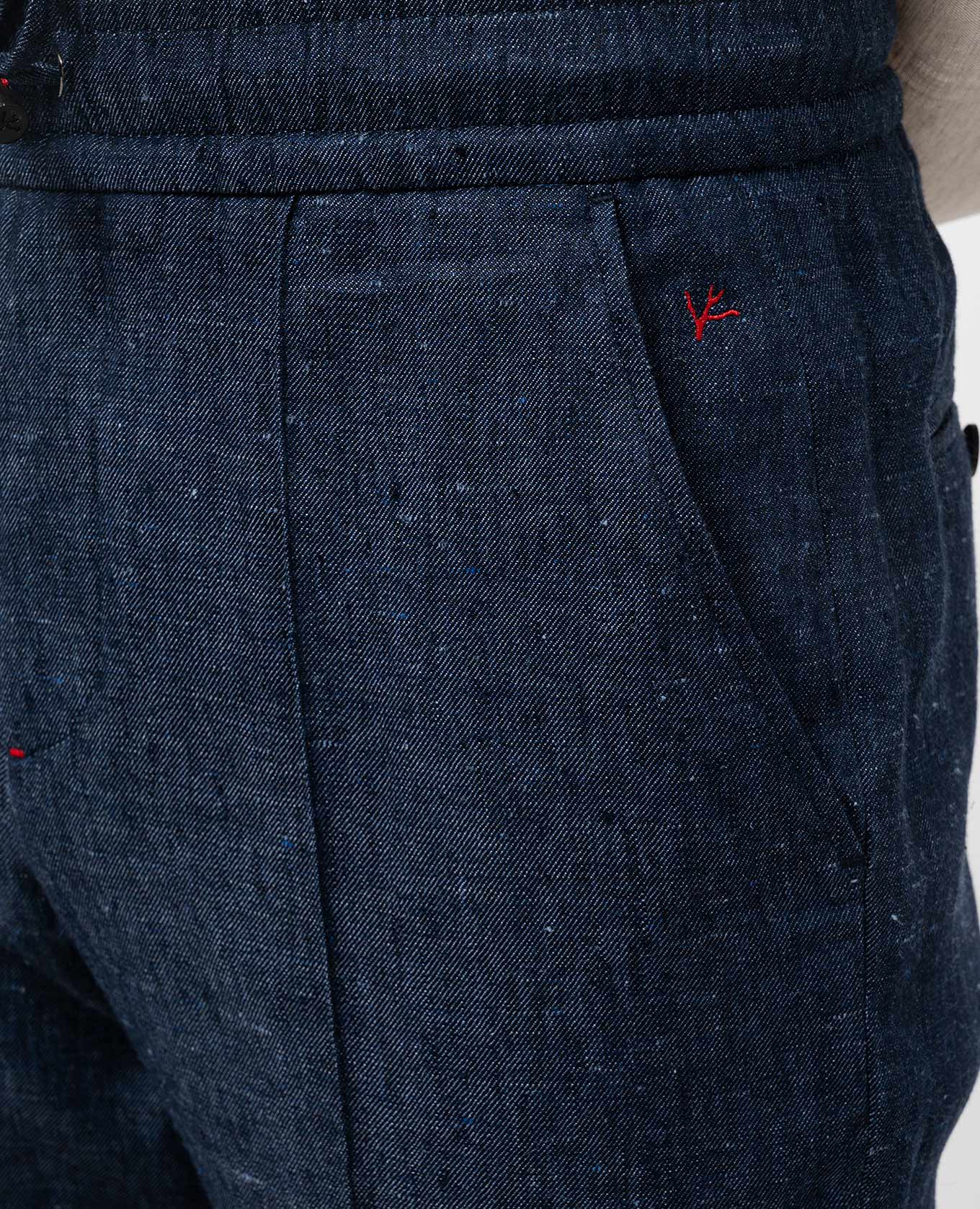 

Blue trousers made of linen, wool and silk ISAIA