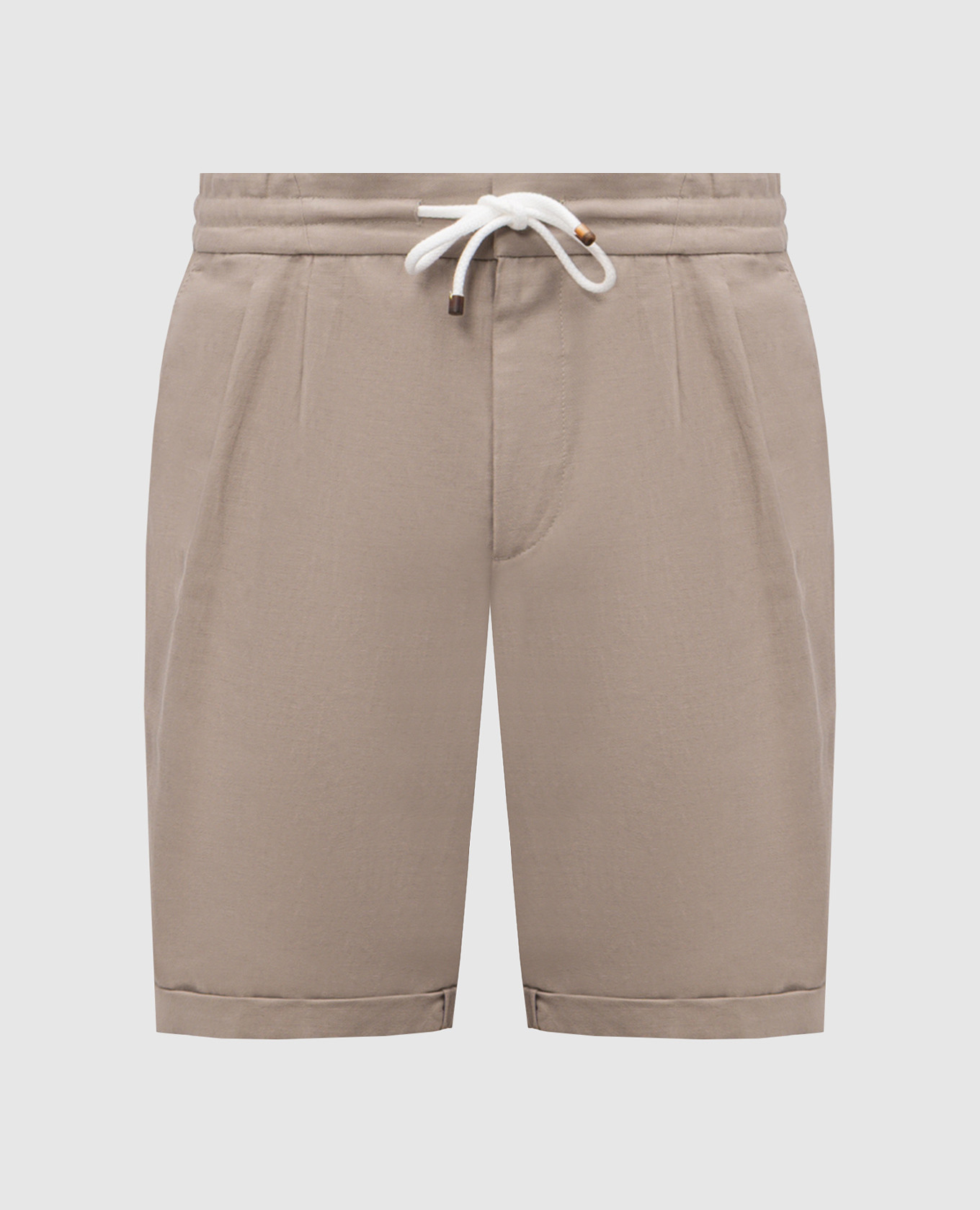 Beige linen shorts Brunello Cucinelli