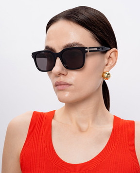 Alexander McQueen Black City T-Bar Sunglasses 821681J0749