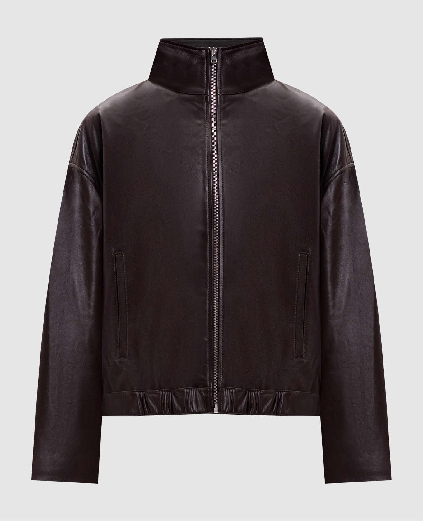 

Brown leather jacket Yves Salomon