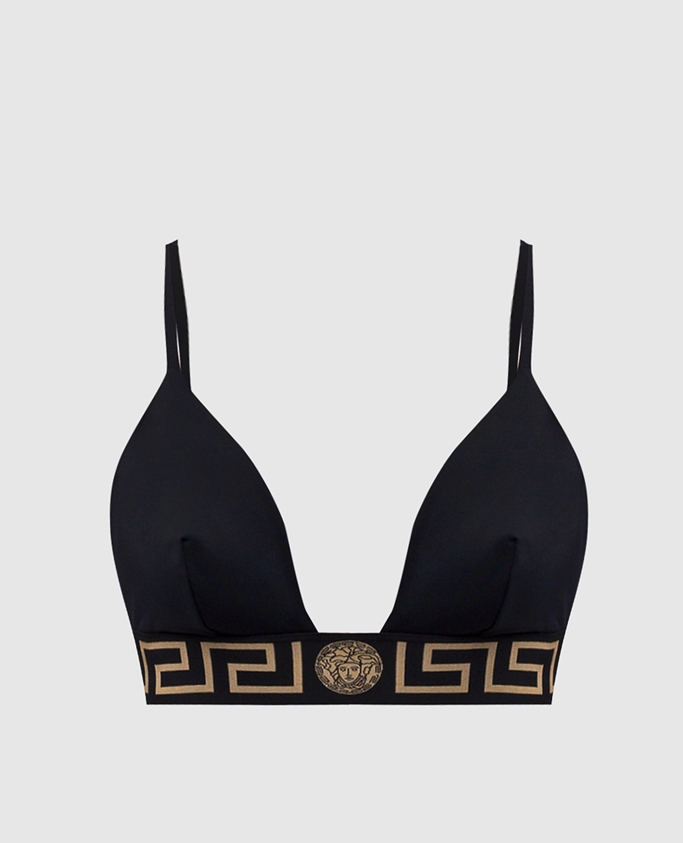 

Black Greca patterned swimsuit top Versace