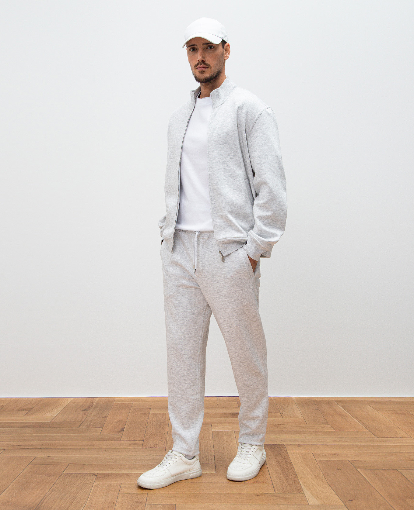 

Grey melange sports jacket Brunello Cucinelli
